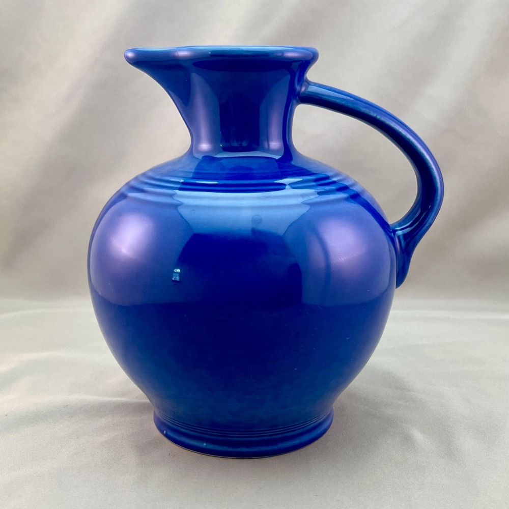 Fiesta Carafe Water Pitcher Homer Laughlin Cobalt Blue Excellent Art Deco USA